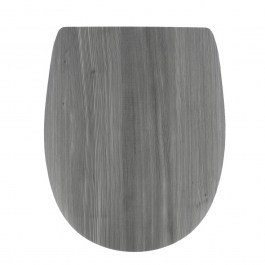 Toilet Seat DS-0563000 Oak With Stainless Steel Hinges 44x3,5x35,5cm Grey MRShome GREY