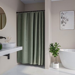 Κουρτίνα Μπάνιου Πλαστική Cosima Green Sealskin GREEN