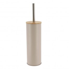 Toilet Brush DS-8830B01 With Bamboo Lid 10x39cm Beige MRShome BEIGE