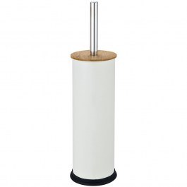Toilet Brush DS-8933B07 With Bamboo Lid 10x39cm Ivory MRShome IVORY