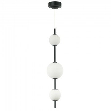 Ceiling Lamp 20132 With 3 Different Opal Glass Balls Led 12W Black Matt