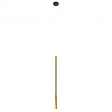 Ceiling Lamp 20143 Led 3000K 7W D3,2cm Η 60cm Brass - Black Matt