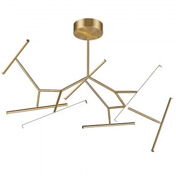 Ceiling Lamp Light Bars 2073 Led 3000Κ 68W Gold Matt