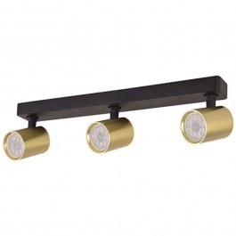 Ceiling Lamp - Spot S107 45x6x11,8cm 3xGU10 35W Black-Brass BLACK-BRASS