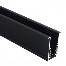 Μαγνητική Ράγα Χωνευτή 48V 2084B-3 300x3,9x5,6cm Black BLACK