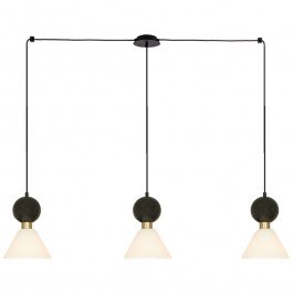 Φωτιστικό Οροφής 23247 110x140cm 3xE14 15W Marble Black-Brass BLACK-BRASS