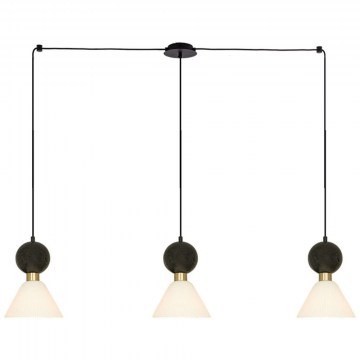 Φωτιστικό Οροφής 23247 110x140cm 3xE14 15W Marble Black-Brass