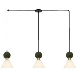 Φωτιστικό Οροφής 23248 110x140cm 3xE14 15W Marble Green-Brass GREEN-BRASS