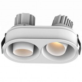 Recessed Ceiling Lamp - Spot S175 17,1x9,1x9,1cm 2xLed 1440lm 10W 3000K White WHITE