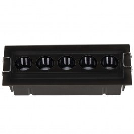 Recessed Ceiling Lamp - Spot S196 15,8x5x4,2cm Led 800lm 12W 3000K Black BLACK