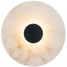 Wall Lamp - Sconce 2551 D25cm Led 310lm 5W 3000K Alabaster White-Black WHITE-BLACK