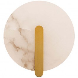 Wall Lamp - Sconce 2552 27,5cm Led 310lm 5W 3000K Alabaster White-Brass WHITE-BRASS