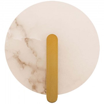 Wall Lamp - Sconce 2552 27,5cm Led 310lm 5W 3000K Alabaster White-Brass