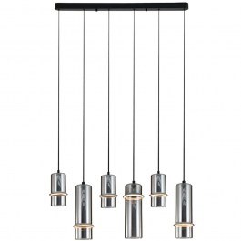 Φωτιστικό Οροφής 2537 96x11x214cm Dim Led 1860lm 26W 3000K Smoke-Black SMOKE-BLACK