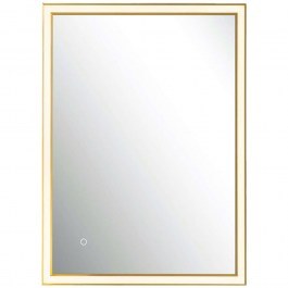 Καθρέπτης Τοίχου Με Φως Led 25393 80x60cm Touch Dim Gold GOLD