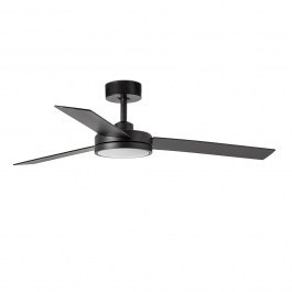 Ανεμιστήρας Οροφής Barth 34261 Με Φως Led 24W 6000K Και Τηλεχειριστήριο D132cm Black Faro Barcelona BLACK