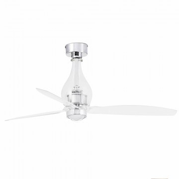 Ceiling Fan Mini Eterfan 33382-9 With Ligh Led 16W 3000K And Remote Control D128cm Shiny Chrome Faro Barcelona
