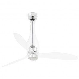 Ceiling Fan Eterfan 33381 With Ligh Led 16W 3000K With Remote Control D128cm Shiny Chrome Faro Barcelona CHROME