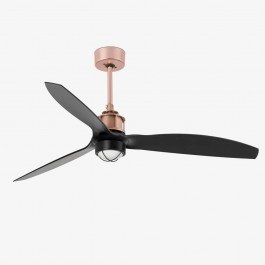 Ceiling Fan Justfan 33418-10 With Ligh Led 16W 3000K And Remote Control D128cm Copper-Black Faro Barcelona COPPER-BLACK