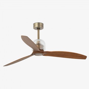 Ceiling Fan Decofan 33398D With Remote Control D128cm Old Gold - Walnut Faro Barcelona
