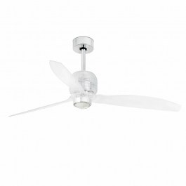 Ceiling Fan Decofan 33394D-9 With Ligh Led 16W 3000K And Remote Control D128cm Chrome Faro Barcelona CHROME
