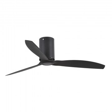 Ceiling Fan Mini Tube 32043 With Remote Control D128cm Matt Black Faro Barcelona