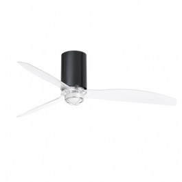 Ceiling Fan Mini Tube 32040-10 With Ligh Led 16W 3000K And Remote Control D128cm Shiny Black Faro Barcelona BLACK