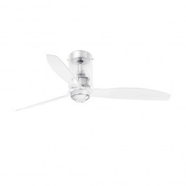 Ceiling Fan Mini Tube 33393-9 With Ligh Led 16W 3000K And Remote Control D128cm Chrome Faro Barcelona CHROME