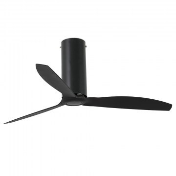 Ceiling Fan Tube 32060 With Remote Control D128cm Matt Black Faro Barcelona