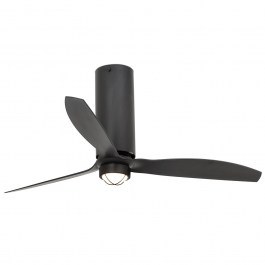 Ceiling Fan Tube 32060-10 With Ligh Led 16W 3000K And Remote Control D128cm Matt Black Faro Barcelona BLACK