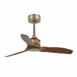 Ceiling Fan Justfan XS 33428 With Remote Control D81cm Old Gold - Dark Walnut Faro Barcelona GOLD
