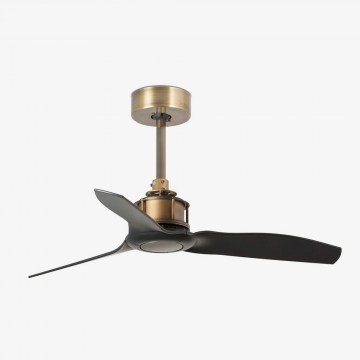 Ceiling Fan Justfan XS 33429 With Remote Control D81cm Old Gold - Black Faro Barcelona