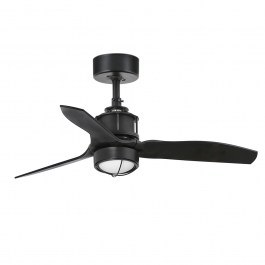 Ceiling Fan Justfan XS 33424-10 With Ligh Led 16W 3000K And Remote Control D81cm Black Faro Barcelona BLACK