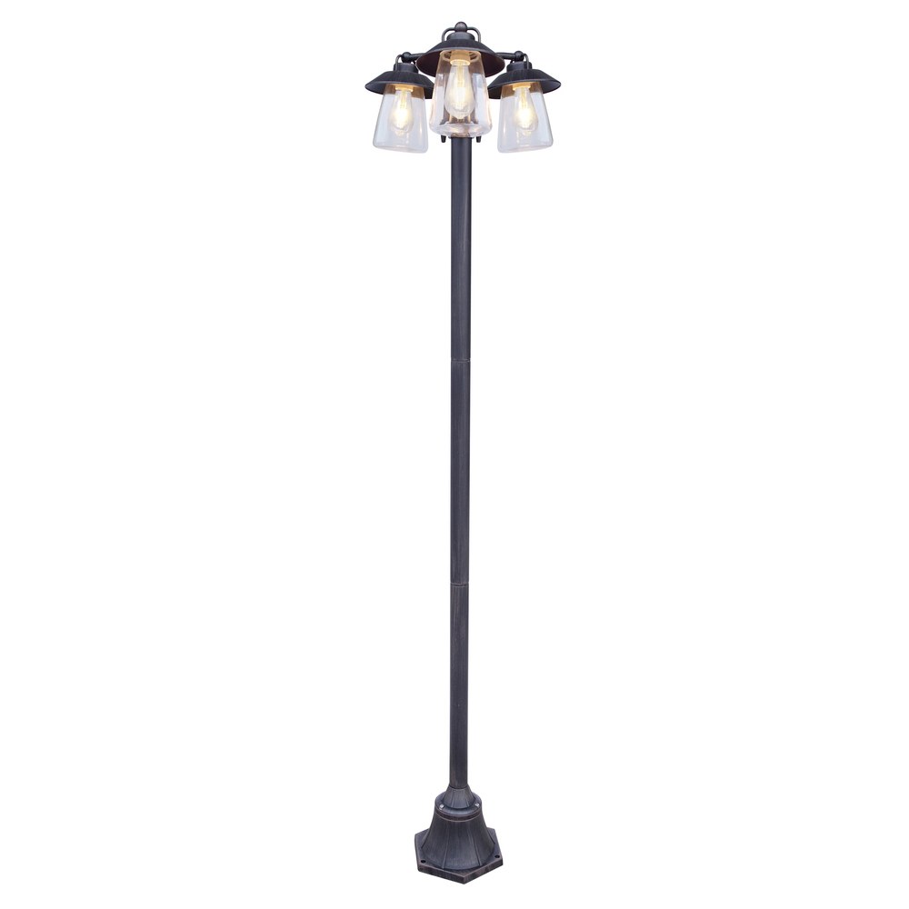 Φωτιστικό Δαπέδου Cate 7264230213 IP44 3xE27 190x43x43cm Matt Rust Lutec