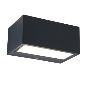 Wall Lamp Gemini Small 5189102118 IP54 Led 4000K 6,5x8,9x14cm Dark Grey Lutec