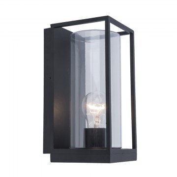 Wall Lamp Flair 5288803012 IP44 E27 26x13,9x12cm Matt Black Lutec
