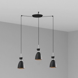 Ceiling Lamp Retro 20050-3L 3xE14 20W Black-Copper Faro Barcelona COPPER-BLACK