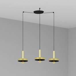 Ceiling Lamp Whizz 20161-3L E27 60W Satin Gold-Black Faro Barcelona GOLD