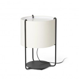 Table Lamp Drum 24020-31 E27 15W Black - Beige Faro Barcelona BLACK-BEIGE