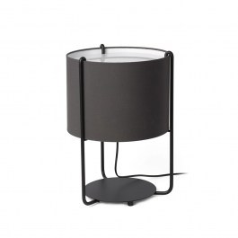 Table Lamp Drum 24020-32 E27 15W Black - Grey Faro Barcelona BLACK-GREY