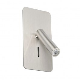 Wall Lamp Recessed Suau 62126 High Power LED 3W 3000K 140Lm Matt Nickel Faro Barcelona NICKEL