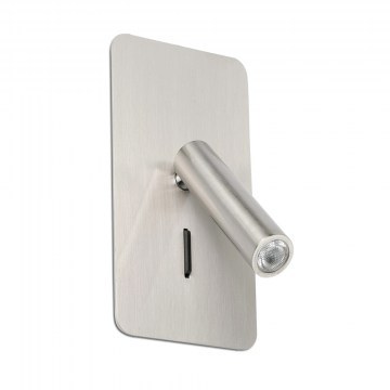 Wall Lamp Recessed Suau 62126 High Power LED 3W 3000K 140Lm Matt Nickel Faro Barcelona