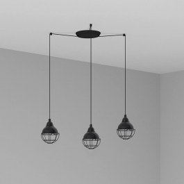 Ceiling Lamp Claire 62802-3L E27 15W Black Faro Barcelona BLACK