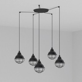 Ceiling Lamp Claire 62802-5L E27 15W Black Faro Barcelona BLACK