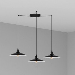 Ceiling Lamp Lang 62804-3L E27 15W Black Faro Barcelona BLACK