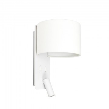 Φωτιστικό Τοίχου - Απλίκα Fold 64304 E27 max 15W Mε Reader 3W 3000K 200Lm White Faro Barcelona