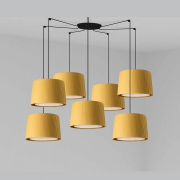 Ceiling Lamp Samba 64314-45-7L E27 max 15W Black-Yellow Faro Barcelona