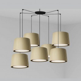 Ceiling Lamp Samba 64314-46-7L E27 max 15W Black-Green Faro Barcelona BLACK-GREEN