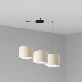 Ceiling Lamp Conga 64314-55-3L E27 max 15W ø50*35 Black-Beige Faro Barcelona BLACK-BEIGE