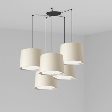 Ceiling Lamp Conga 64314-55-5L E27 max 15W ø50*35 Black-Beige Faro Barcelona